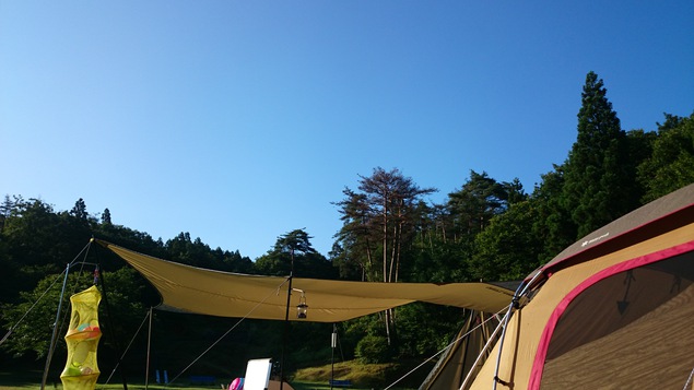朝焚き火