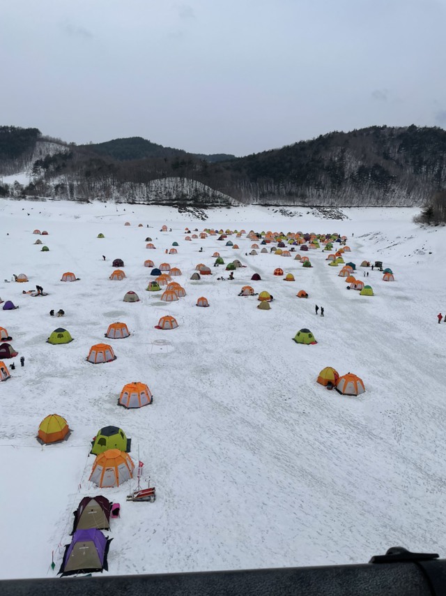 ワカサギ釣り　大志田ダム