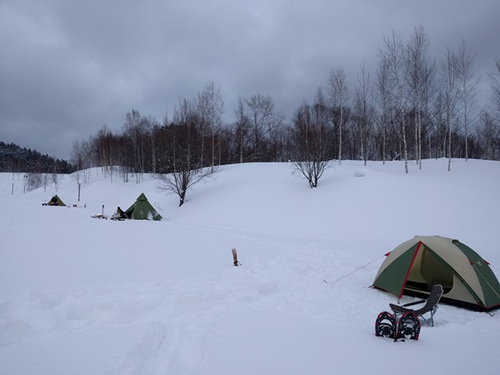 雪中３ソロ　ソロキャンプ