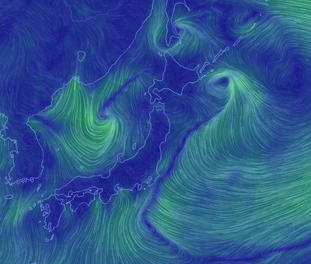 北よりの風強し！