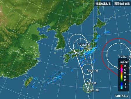 秋雨前線と台風18号