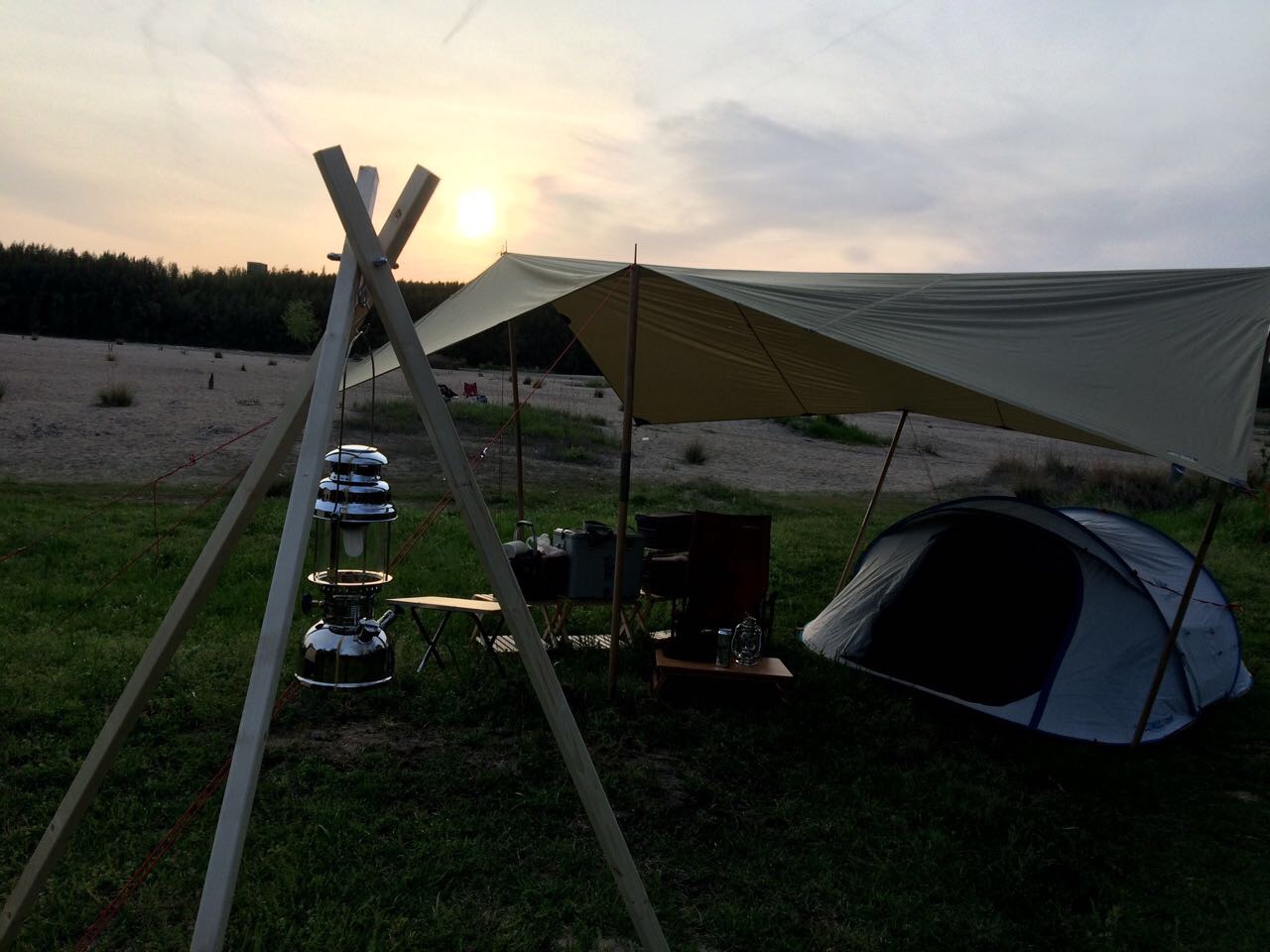 はじめてのソロキャンプは開放感がすごかった（某広場：2015/04/18_19）その２