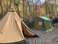 紅葉キャンプ桃源郷でグルキャン！〜山伏オートキャンプ場 2018/11/08 08:12:52