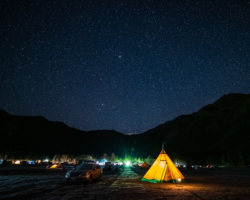 2019年キャンプ初めはふもとっぱら！富士山と薪ストと星空タイムラプス！！