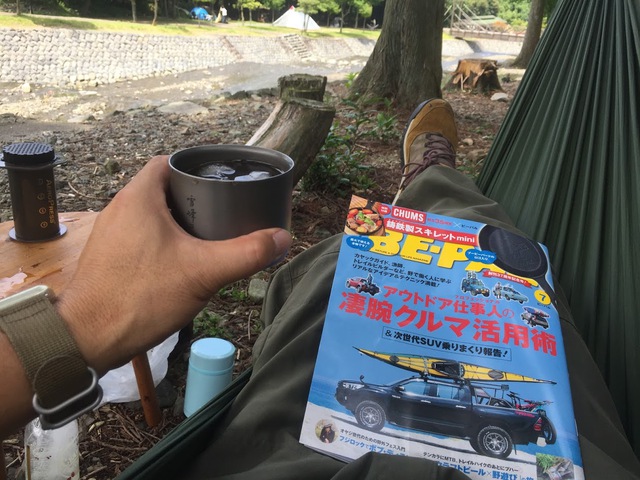 SR125B プチツー suaoki s270 とENOハンモック