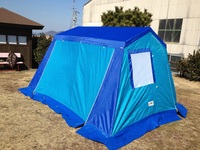 お嫁入りしたテントを試張り