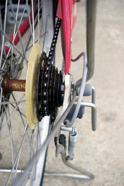 自転車 チューブ交換 後輪 外装変速機