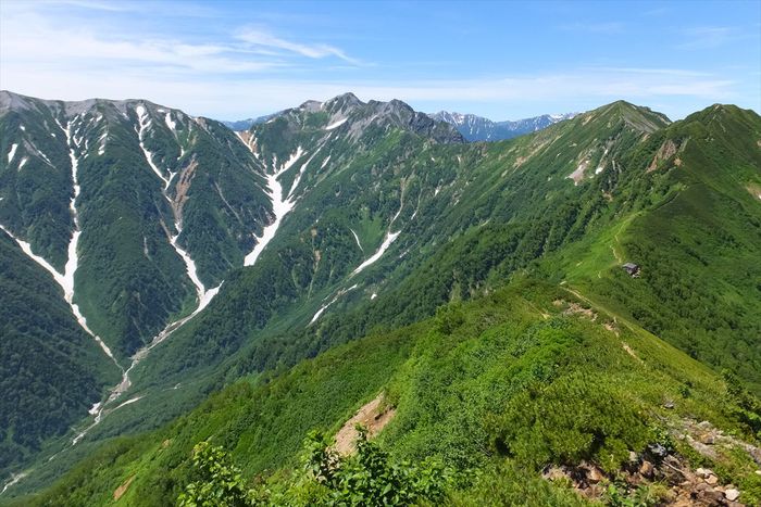 蓮華岳～針ノ木岳～赤沢岳～岩小屋沢岳　②針ノ木岳～スバリ岳～赤沢岳～鳴沢岳～岩小屋沢岳編