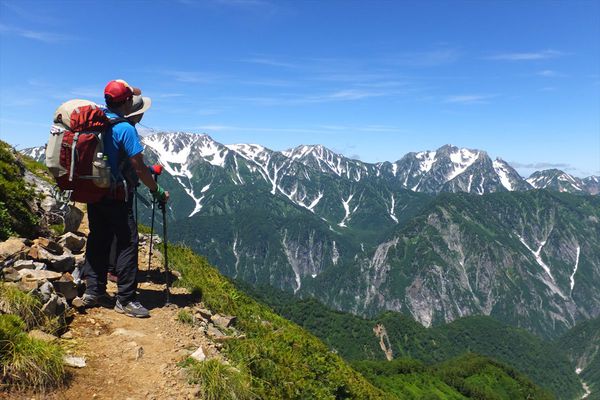 蓮華岳～針ノ木岳～赤沢岳～岩小屋沢岳　②針ノ木岳～スバリ岳～赤沢岳～鳴沢岳～岩小屋沢岳編