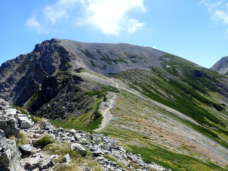 白馬三山（白馬岳～杓子岳～鑓ヶ岳）　②杓子岳～鑓ヶ岳編
