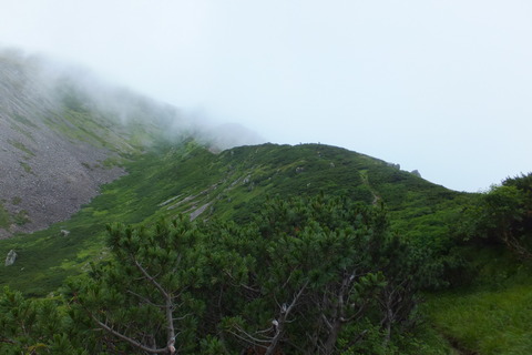 聖岳～上河内岳～茶臼岳～仁田岳　③上河内岳編