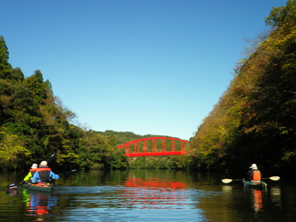 紅葉ツーリング 亀山湖♪