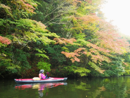 紅葉ツーリング 亀山湖♪