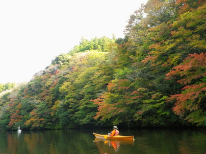 紅葉ツーリング 亀山湖♪