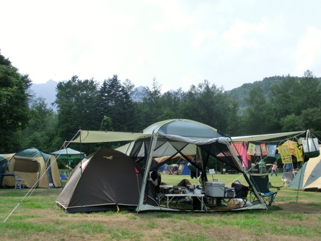 Camp Site を勉強部屋に！　山部自然公園太陽の里キャンプ場