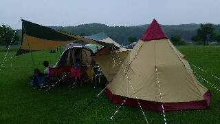 今日のキャンプもやっぱり雨（  ＴДＴ）