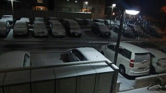 初雪積もった～(*≧∀≦*)