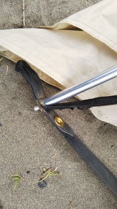 カマボコテントの補修