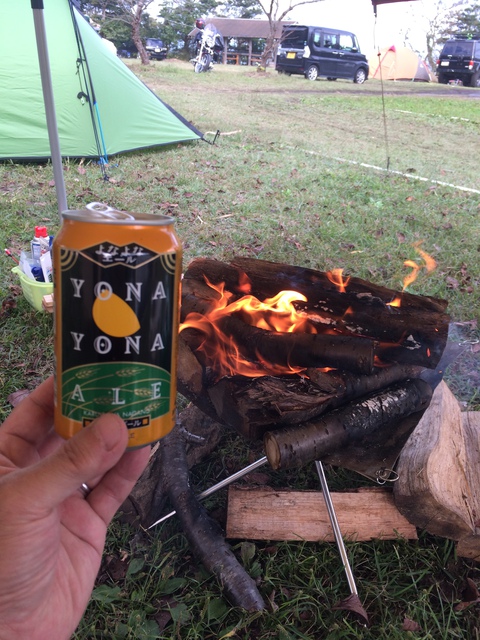 焚火はじめました♪