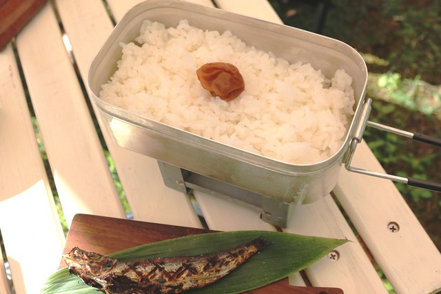 父子キャンで「食欲と芸術の秋」