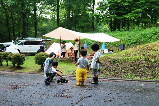 雨キャンでの子供イベント