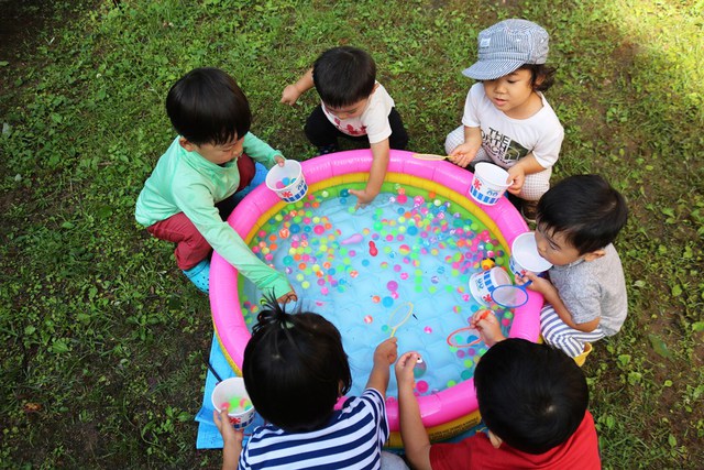 雨キャンでの子供イベント