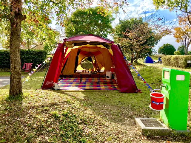 アニゲーオタママがアウトドア 初グルキャン 竜王山公園オートキャンプ場