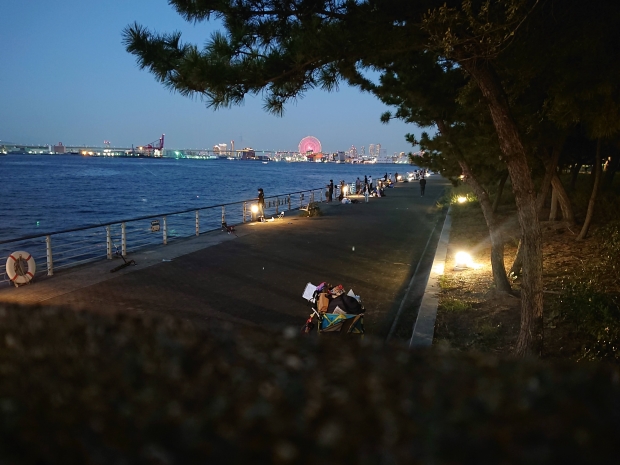 コスモスクエアでショアジギングとサビキ釣り