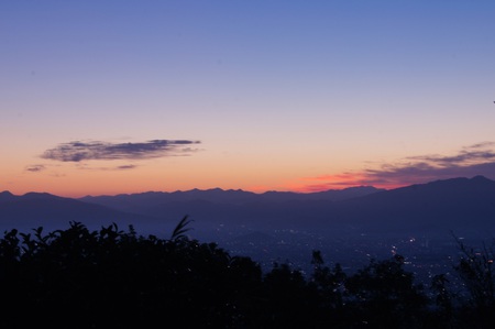 ナイトハイク的に二上山。