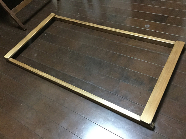 自作・折りたたみウッドテーブル⑤　組み立て〜完成（最終回）