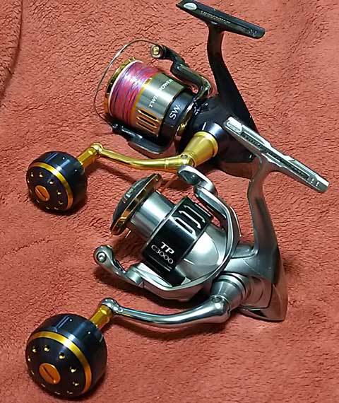 SHIMANO 17 ツインパワー XD 4000XG 夢屋 ハンドルノブ - リール