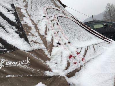 フィールドに降り続く雪…