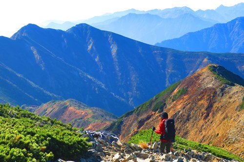 待ちに待った秋晴れ♪　～ 鹿島槍と爺ヶ岳③ ～