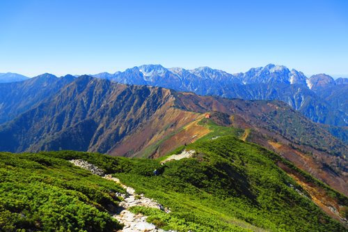 待ちに待った秋晴れ♪　～ 鹿島槍と爺ヶ岳③ ～
