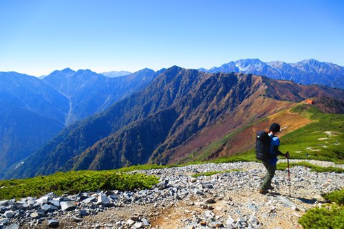 待ちに待った秋晴れ♪　～ 鹿島槍と爺ヶ岳③ ～