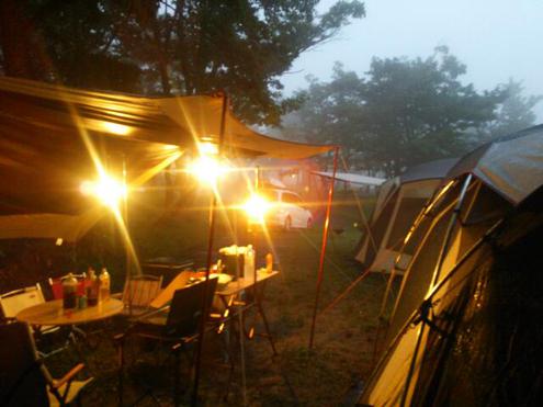 夏キャン♪  設営完了!!