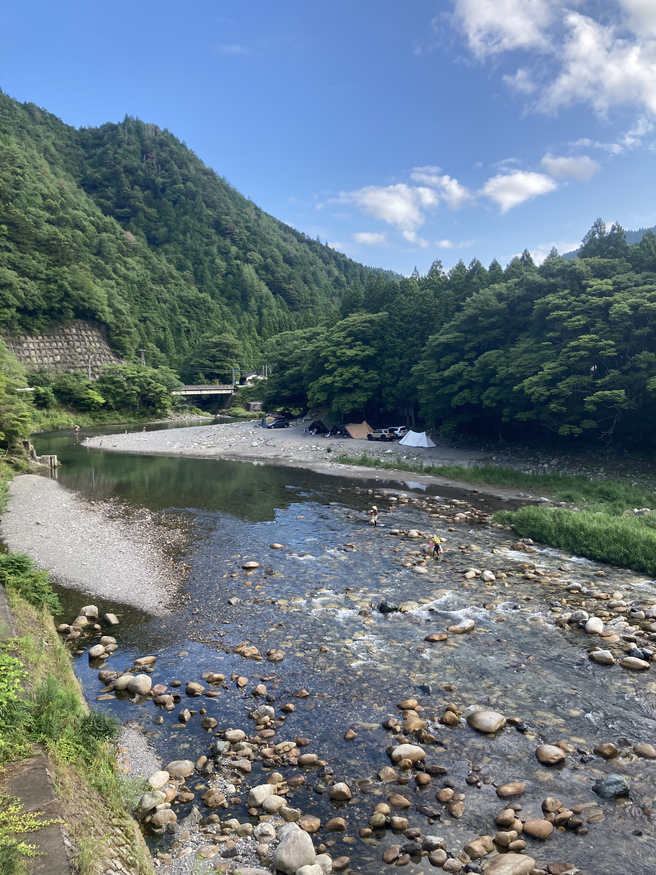 愛知川でのんびりキャンプ