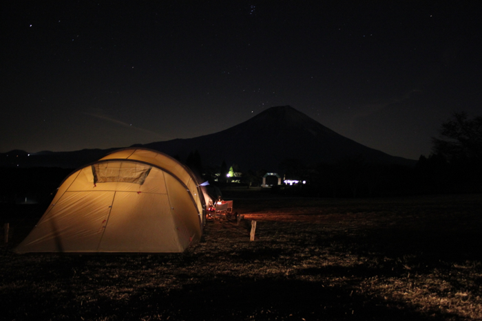 田貫湖で念願の富士山キュンプ