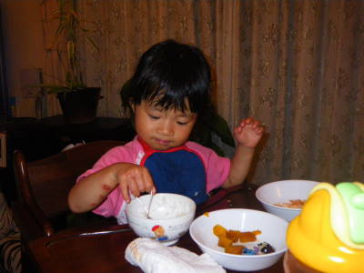 孫との食事