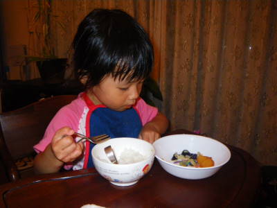 孫との食事