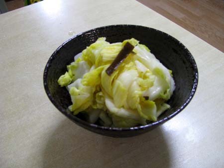 白菜の漬物。。。