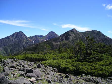 編笠山、権現岳(単独日帰り)　07/06/23