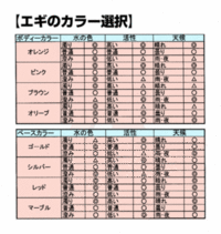 エギのカラー選択