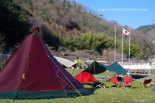 知明湖キャンプ場　2015.3.28-29