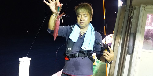 台風一過　イカの状況　　
