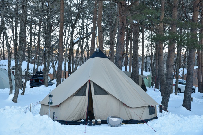 2022年のキャンプ初めは「エンゼルフォレスト那須白河」で雪中キャンプ　１日目