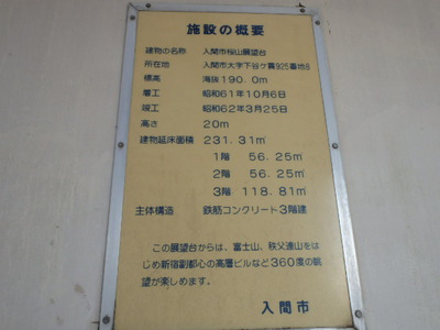 桜山展望台　（入間）