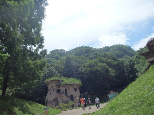 バイクで　ムーミン公園