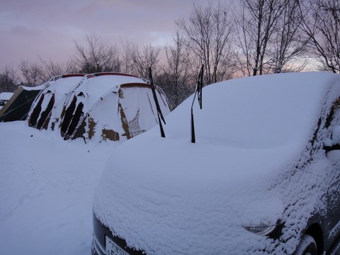 北軽井沢スウィートグラス☆雪中キャン