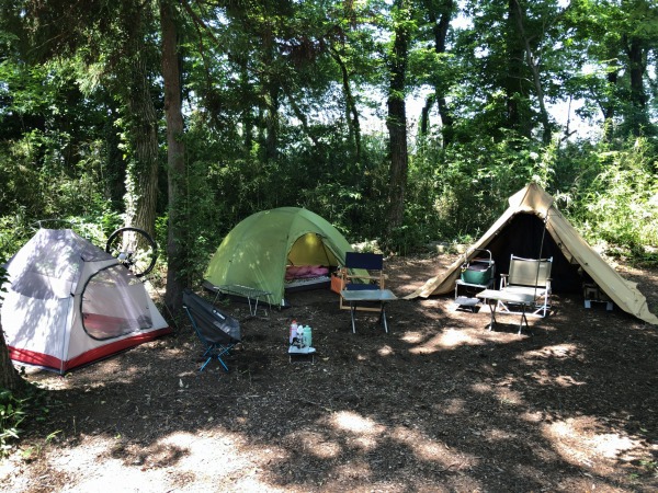 智光山公園キャンプ場で女子キャンプ